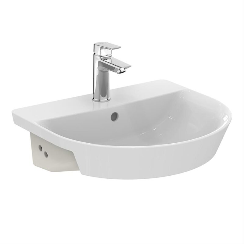 Ideal Standard Connect Air Arc 50cm Semi Countertop Basin 1 Taphole