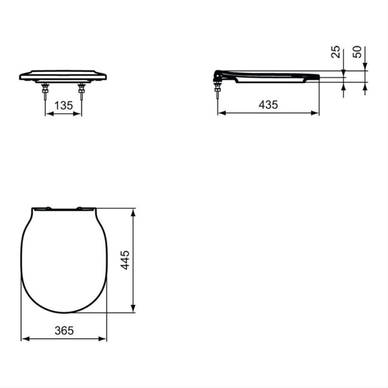 Ideal Standard Connect Air Slow Close Slim Toilet Seat & Cover Silk Black
