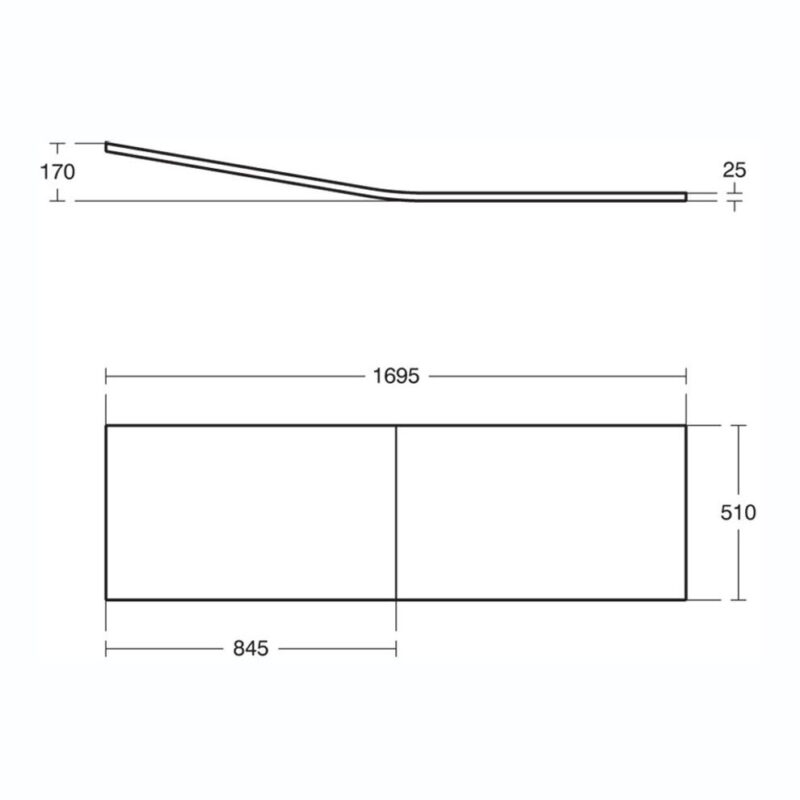 Ideal Standard Concept 170cm Spacemaker Bath Front Panel
