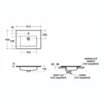 Ideal Standard Tempo 60cm Vanity Basin 1 Taphole E0668