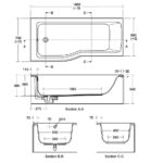 Ideal Standard Connect Air 170x80cm Idealform Shower Bath, No Taphole, Left