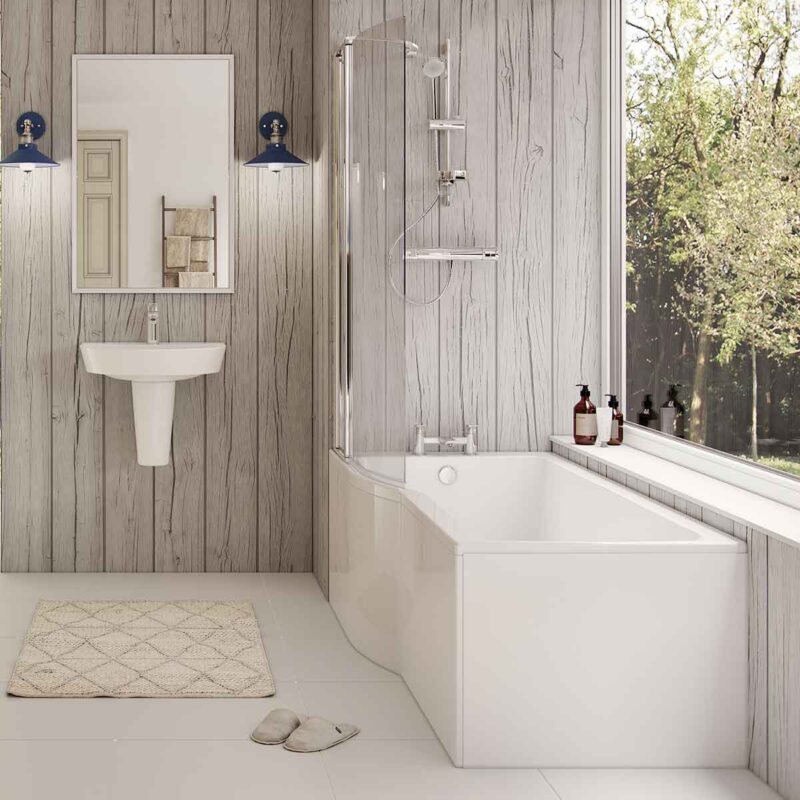 Ideal Standard Connect Air 170x80cm Idealform Shower Bath, No Taphole, Left