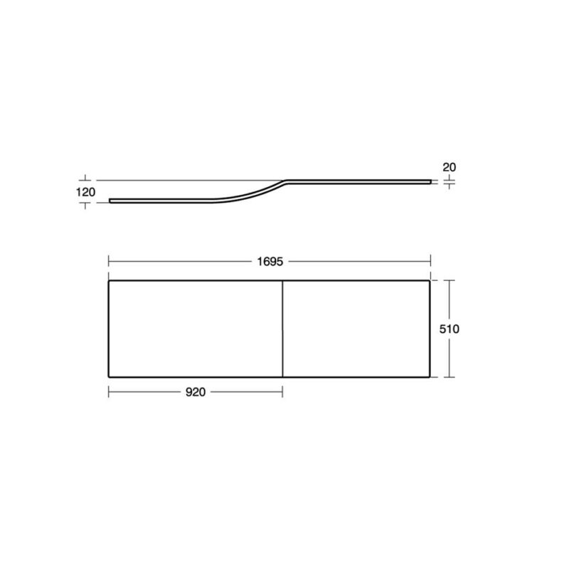 Ideal Standard Connect Air 170cm Shower Bath Front Panel