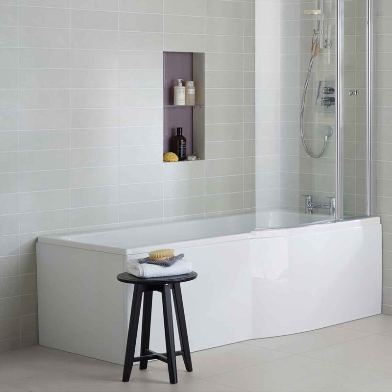 Ideal Standard Connect Air 170x80cm Idealform Shower Bath, No Taphole, Right