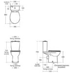 Ideal Standard Eurovit+ Close Coupled Toilet Pan, Cistern & Soft Close Seat