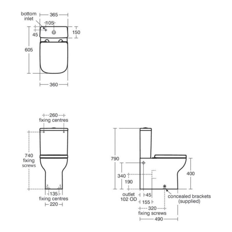 Ideal Standard i.life A & S Close Coupled Compact Cistern 6/4 Litre