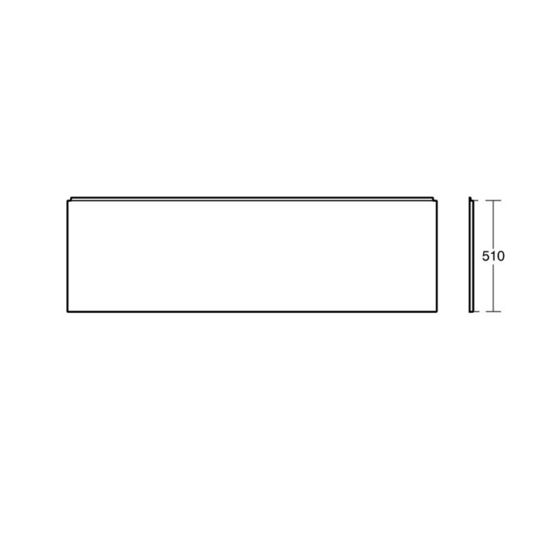 Ideal Standard Tempo Arc 170x80cm Shower Bath Left Hand with Front & End Panel