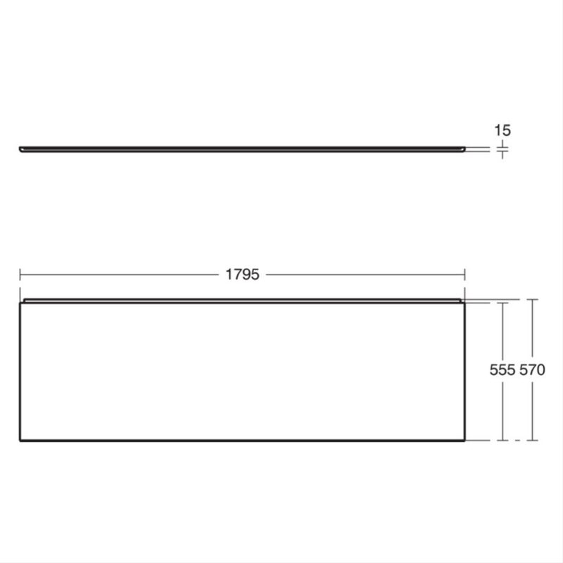 Ideal Standard Tempo Cube 180x80cm Double Ended Bath with Front & End Panel