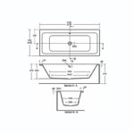 Ideal Standard Tempo Cube 180x80cm Double Ended Bath E2584