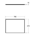 Ideal Standard Tempo Cube 80cm Shower Bath End Panel E2607