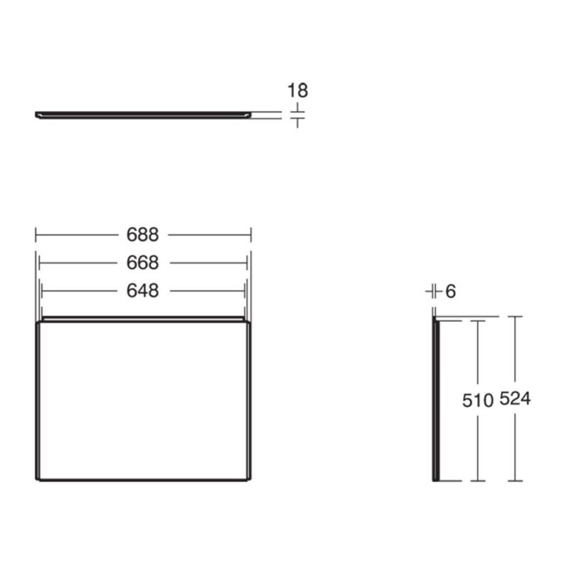 Ideal Standard Unilux 70cm End Bath Panel E3169