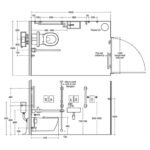 Ideal Standard Concept Freedom Wall Hung Doc M Pack with Black Rails Right Hand