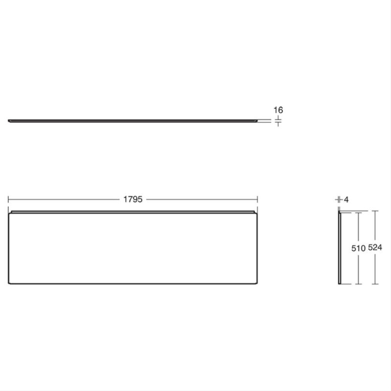 Ideal Standard Unilux Plus+ Bath Front Panel 1800mm White