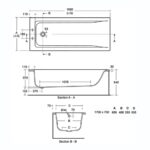 Ideal Standard Concept 170x70cm Rectangular Bath 2 Tapholes