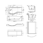 Ideal Standard Concept 170x70/90cm Shower Bath Left Hand E7316