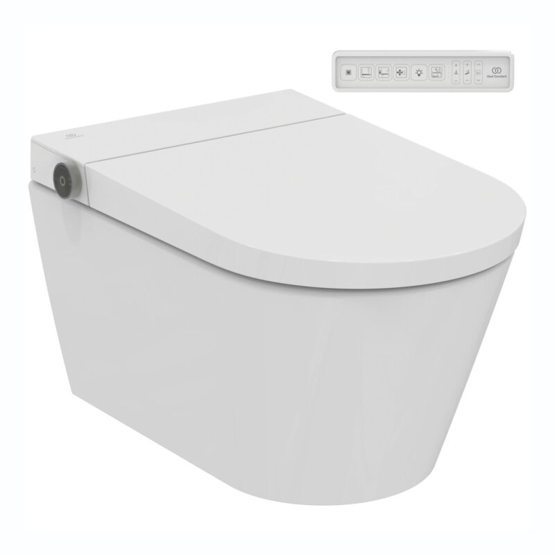 Ideal Standard i.Life E Wall Hung Rimless Shower Toilet Bowl & Soft Close Seat Ideal Standard i.Life E Wall Hung Rimless Shower Toilet Bowl & Soft Close Seat