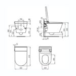 Ideal Standard i.Life E Wall Hung Rimless Shower Toilet Bowl & Soft Close Seat