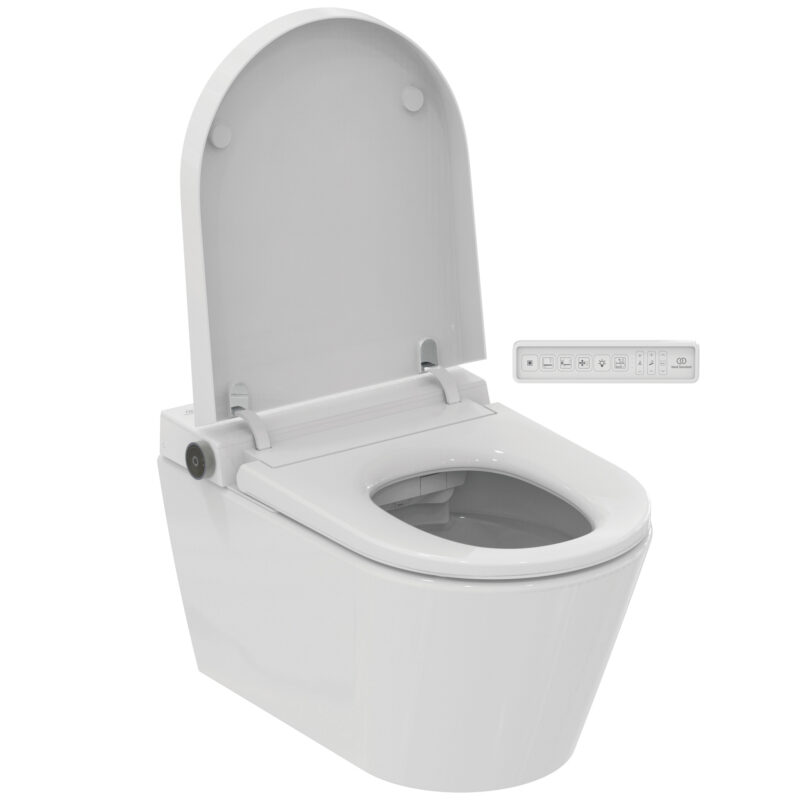 Ideal Standard i.Life E Wall Hung Rimless Shower Toilet Bowl & Soft Close Seat