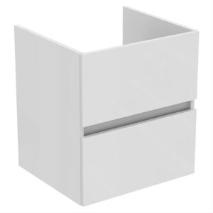 Ideal Standard  Eurovit+ 50cm 2 Drawer Wall Vanity Unit Gloss White