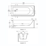 Ideal Standard Tesi 160 x 70cm Bath No Tap Holes T0001