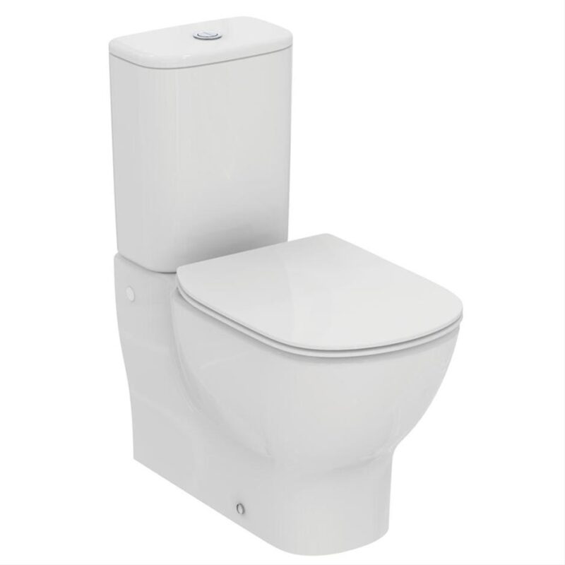 Ideal Standard Tesi Close Coupled Back-to-Wall Toilet with Slow Close Seat