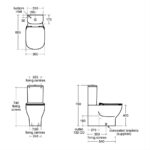 Ideal Standard Tesi Close Coupled Back-to-Wall Toilet with Slow Close Seat