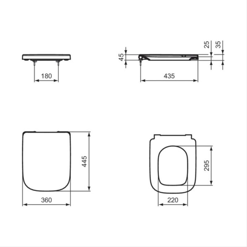 Ideal Standard i.Life B Normal Close Toilet Seat & Cover