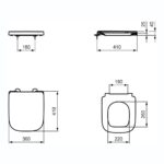 Ideal Standard i.life A/S Toilet Seat & Cover, Compact T4736