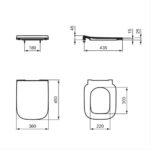 Ideal Standard i.life A Normal Close Slim Toilet Seat T4812