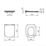 Ideal Standard i.Life B Slim Toilet Seat & Cover, Slow Close