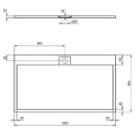 Ideal Standard i.life Ultra Flat S 1600x900mm Shower Tray T5226 Black