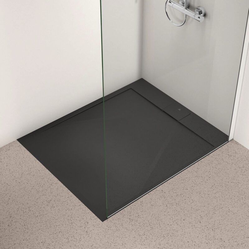 Ideal Standard i.life Ultra Flat S 900x700mm Shower Tray T5237 Black