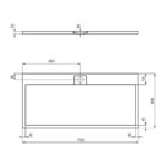 Ideal Standard i.life Ultra Flat S 1700x800mm Shower Tray T5238 Black