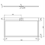 Ideal Standard i.life Ultra Flat S 1800x1000mm Shower Tray T5245 White