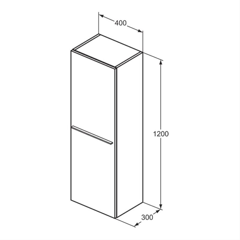 Ideal Standard i.Life A 40cm 1 Door Half Column Unit Coffee Oak