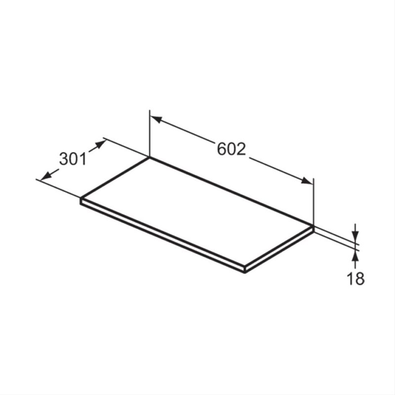Ideal Standard i.Life A 60cm Matt White Worktop