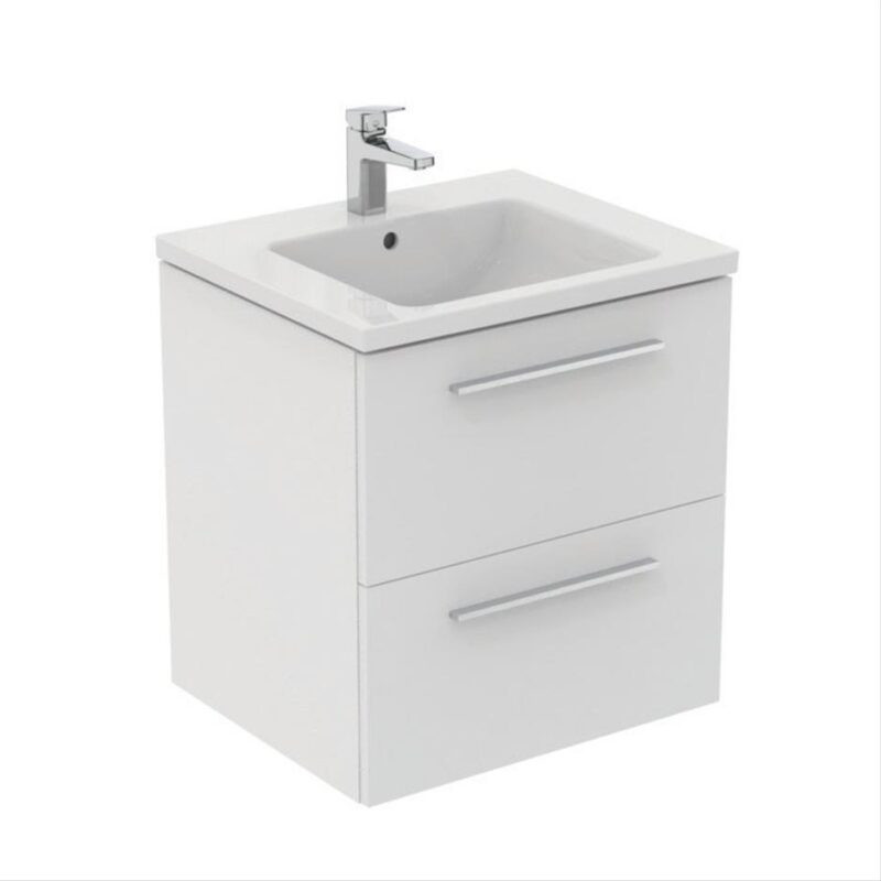 Ideal Standard i.Life B 60cm 2 Drawer Wall Basin Unit Matt White