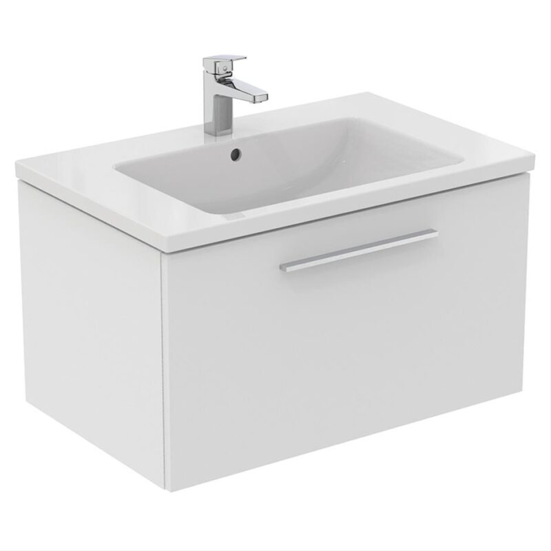 Ideal Standard i.Life B  80cm 1 Drawer Wall Basin Unit Matt White