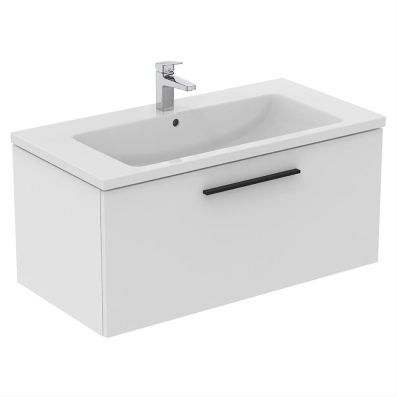 Ideal Standard i.Life B 10cm 1 Drawer Wall Basin Unit Matt White