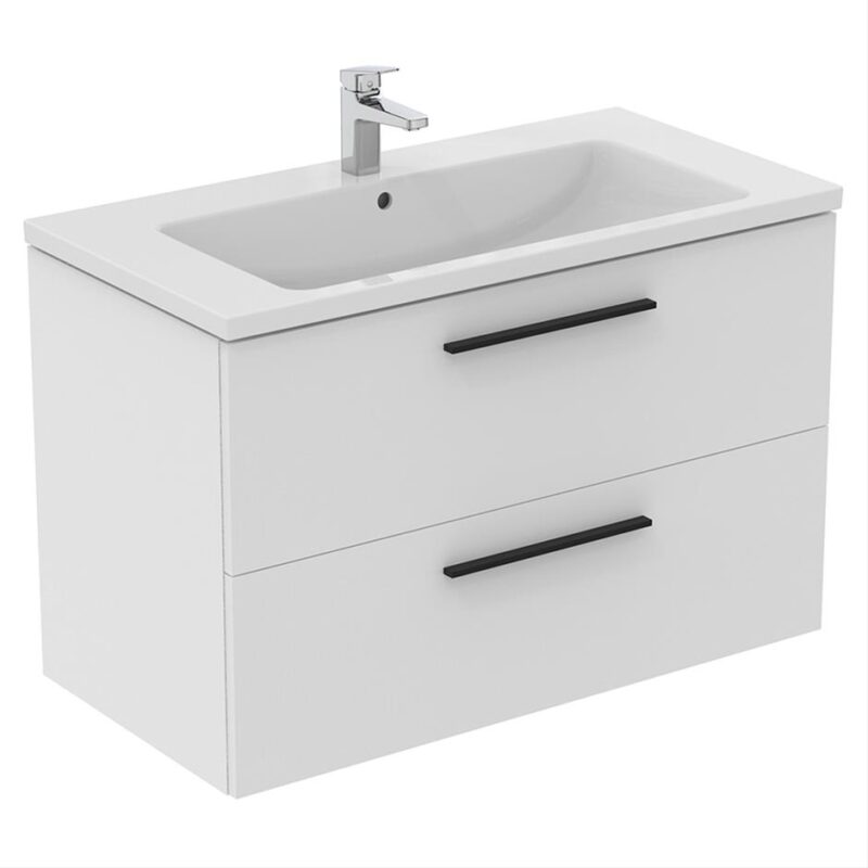 Ideal Standard i.Life B 100cm 2 Drawer Wall Basin Unit Matt White