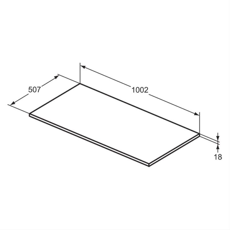 Ideal Standard i.Life B 100cm Worktop Matt White