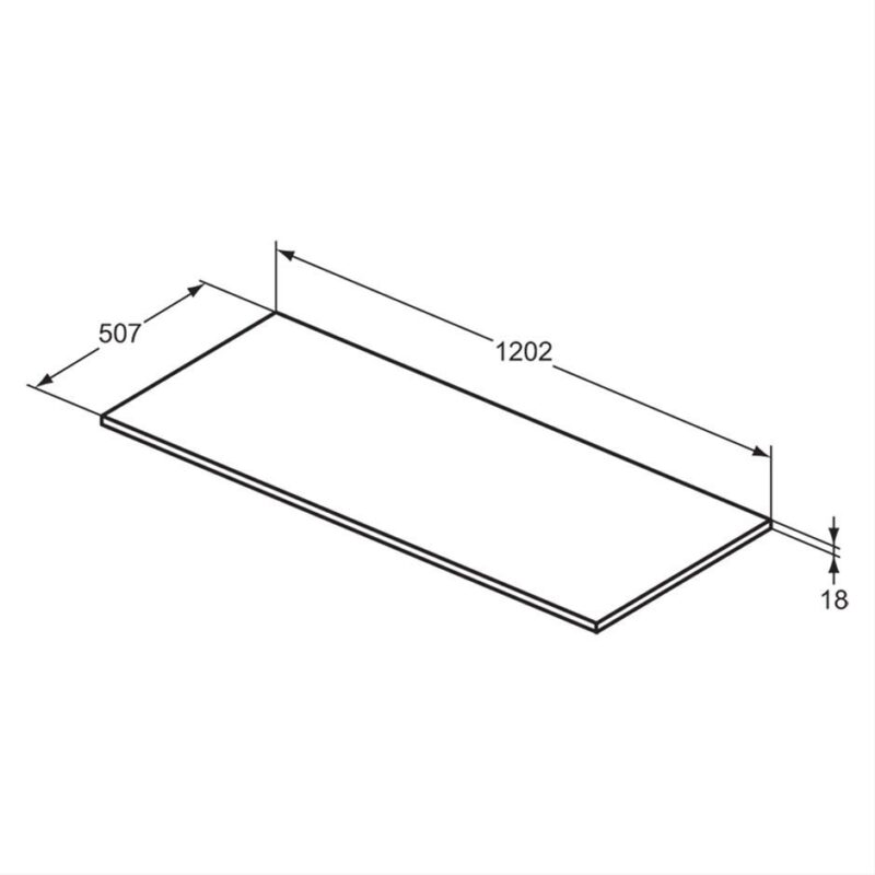 Ideal Standard i.Life B 120cm Worktop Matt White