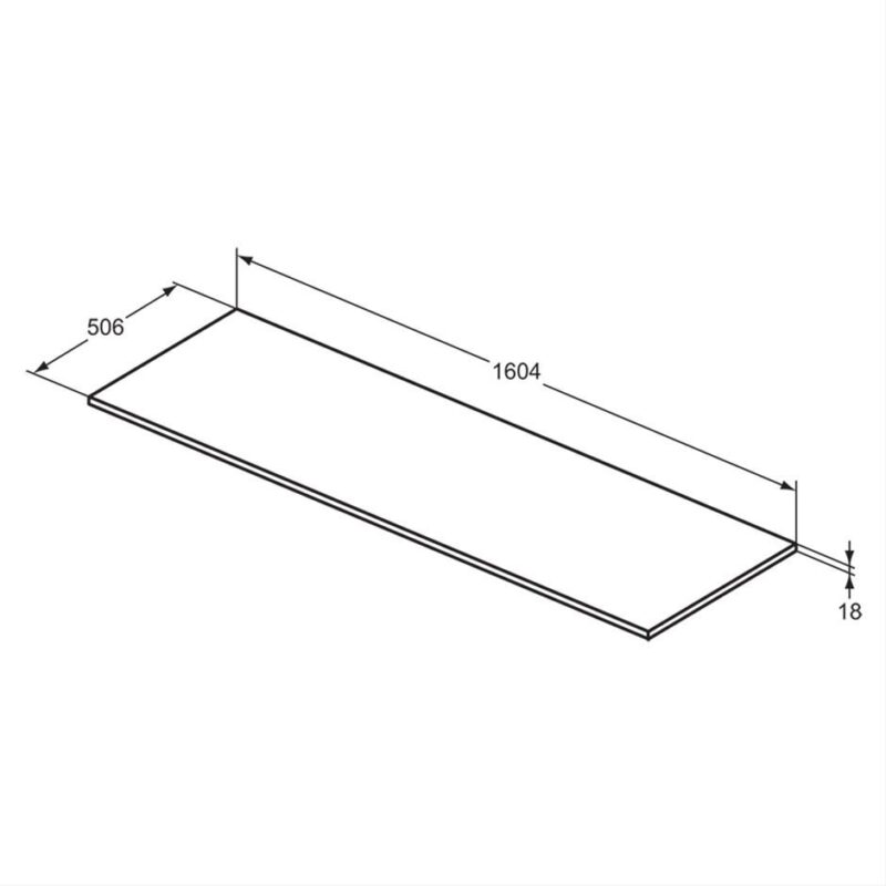Ideal Standard i.Life B 160cm Worktop Matt White