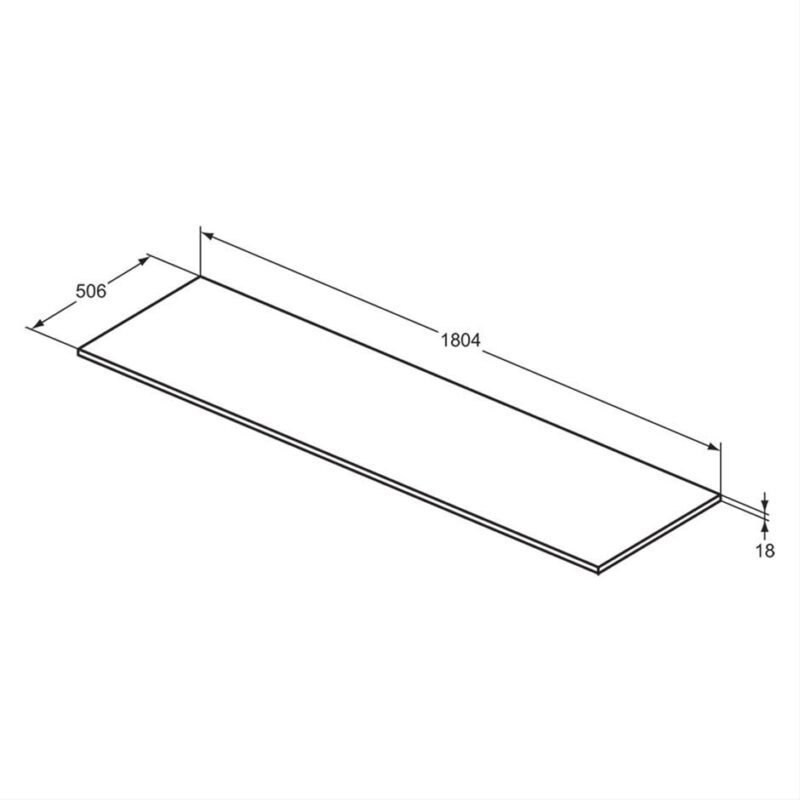 Ideal Standard i.Life B 180cm Worktop Matt White