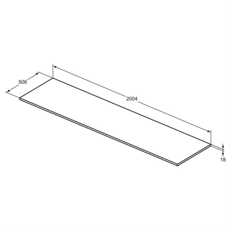 Ideal Standard i.Life B 200cm Worktop Matt White