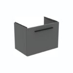 Ideal Standard i.life S 60cm Compact Wall Vanity Unit, 1 Drawer, Matt Quartz