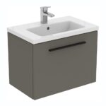 Ideal Standard i.life S 60cm Compact Wall Vanity Unit, 1 Drawer, Matt Quartz