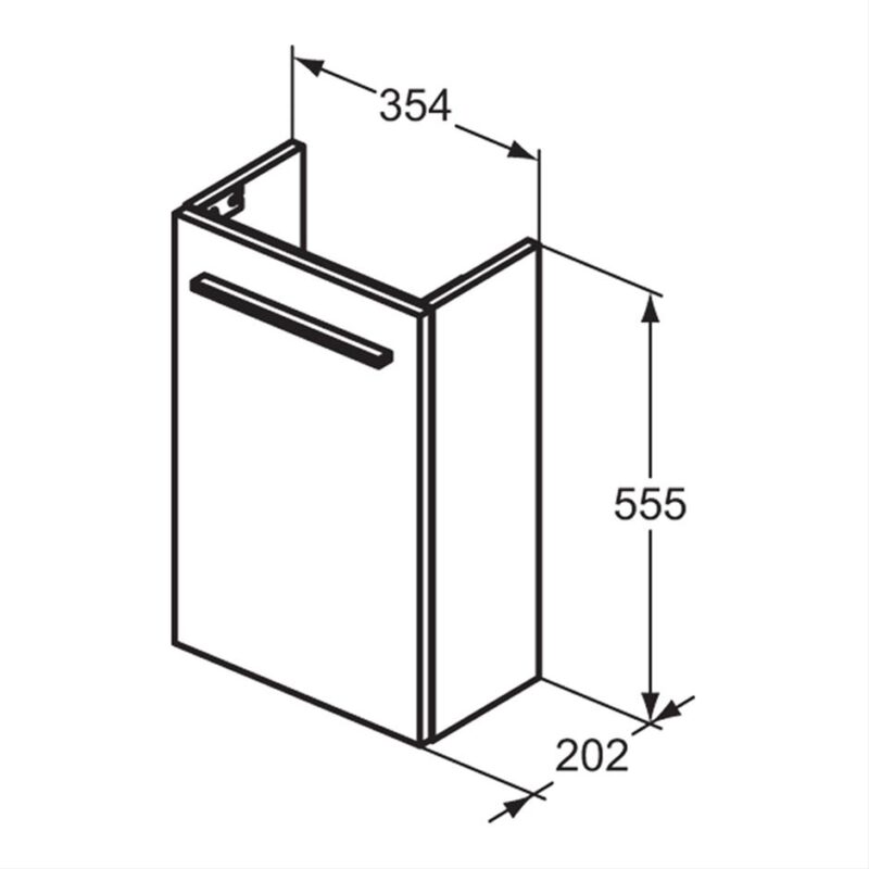Ideal Standard i.Life S 35cm Wall Hung Guest Basin Unit Matt White