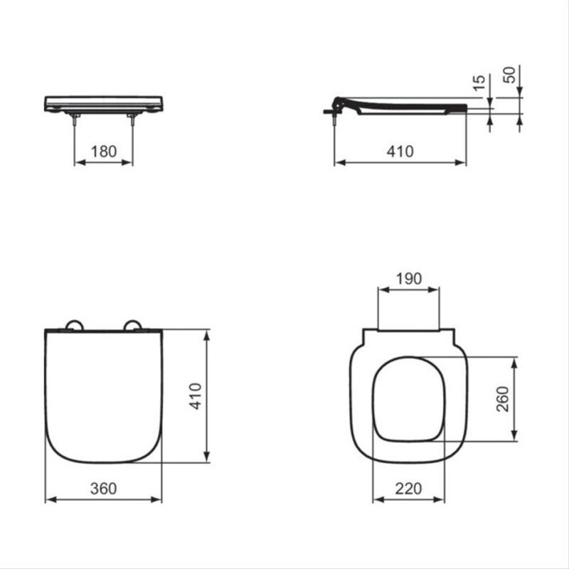 Ideal Standard i.Life A&S Compact Slim Toilet Seat & Cover