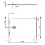 Ideal Standard Ultra Flat S+ 1200x900mm Shower Tray Pure White